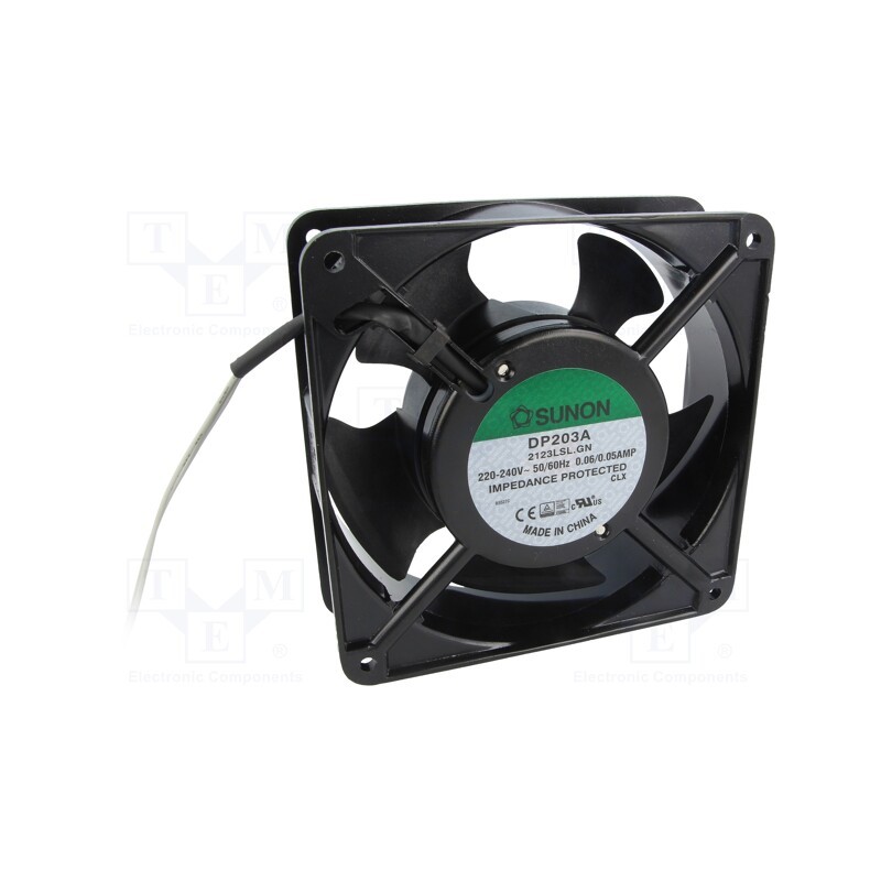 1 pcs x SUNON - DP203A2123LSL.GN - Fan: AC, axial, 230VAC, 120x120x38mm, 119m3/h(±10%), 36dBA, 2000rpm