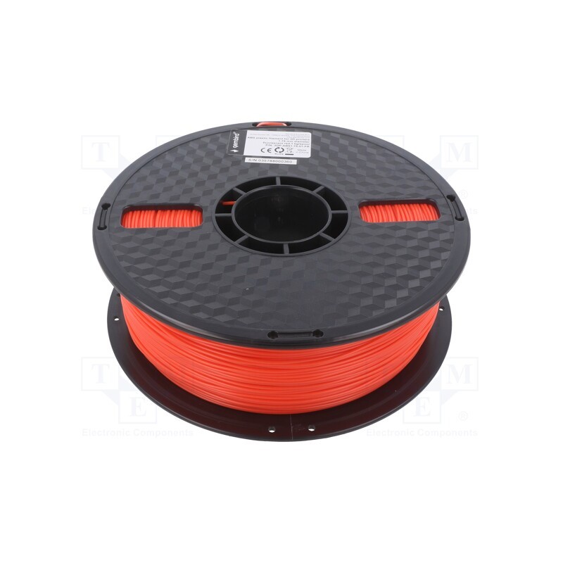 1 rol x GEMBIRD - 3DP-ABS1.75-01-FR - Filament: ABS, 1.75mm, bright red, 225÷245°C, 1kg