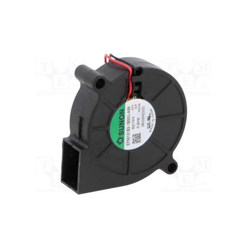 1 pcs x SUNON - EF50151B2-1B00U-A99 - Fan: DC, blower, 12VDC, 51.6x51.7x15mm, 5.94m3/h, 34dBA, 4200rpm