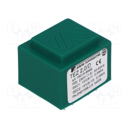 1 pcs x BREVE TUFVASSONS - TEZ2/D230/15-15V - Transformer: encapsulated, 2VA, 230VAC, 15V, 15V, 66.6mA, 66.6mA