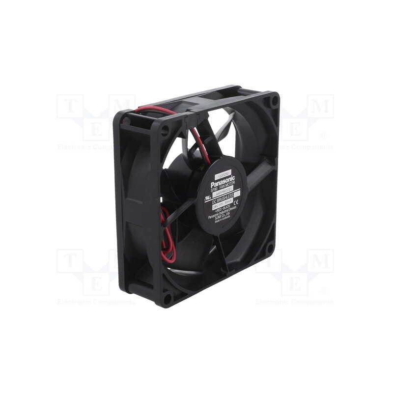 1 pcs x PANASONIC - ASFP80372 - Fan: DC, axial, 24VDC, 80x80x25mm, 70.2m3/h, 30dBA, ball bearing