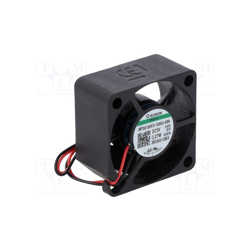 1 pcs x SUNON - MF30150V3-1000U-A99 - Fan: DC, axial, 5VDC, 30x30x15mm, 4.75m3/h, Vapo, 5200rpm, 1.26mmH2O
