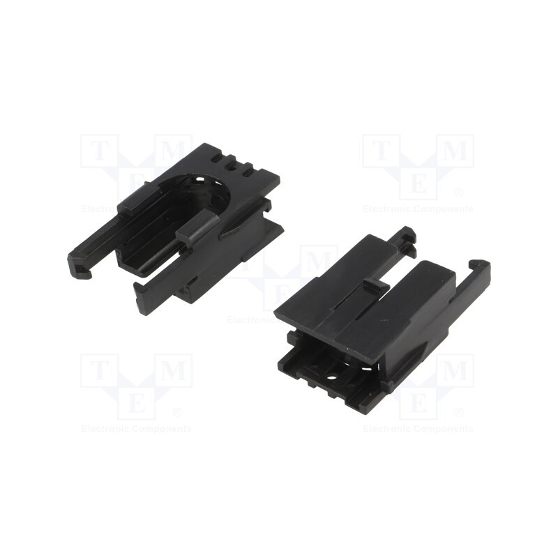 1 set x POLOLU - ROMI CHASSIS MOTOR CLIP PAIR - BLACK - Bracket, black, POLOLU Romi
