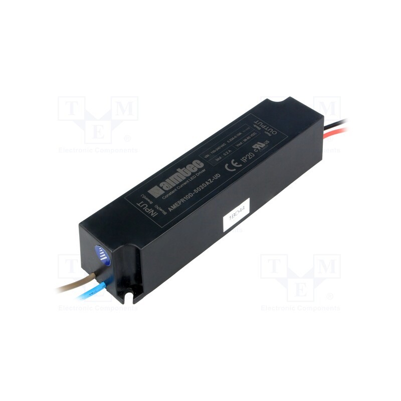1 pcs x AIMTEC - AMEPR10D-5020AZ-UD - Power supply: switched-mode, LED, 10W, 36÷50VDC, 0.2A, 90÷264VAC