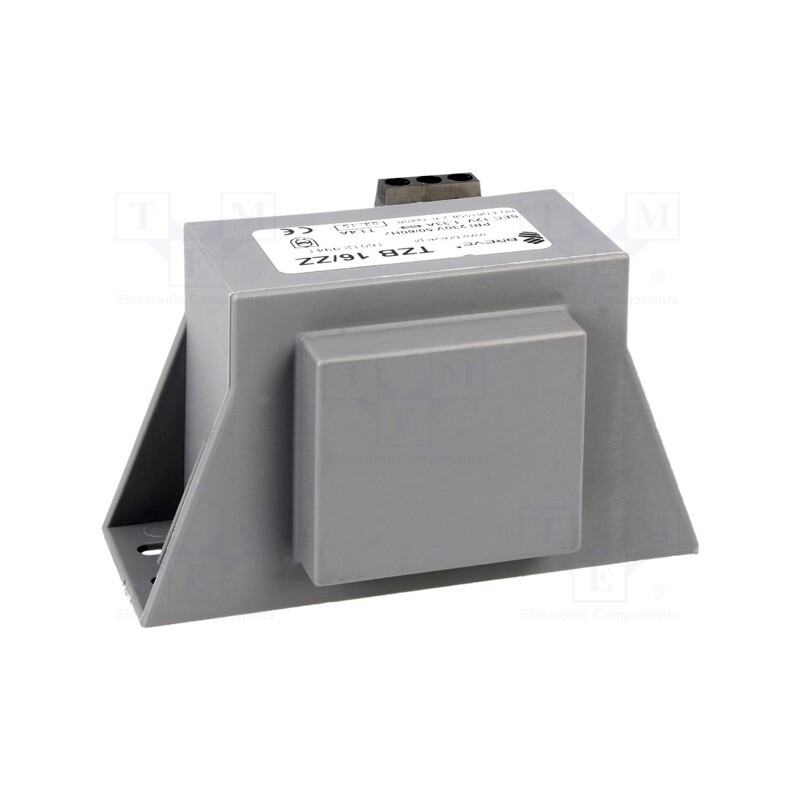 1 pcs x BREVE TUFVASSONS - TZB16/ZZ230/12V - Transformer: encapsulated, 16VA, 230VAC, 12V, screw type, IP00
