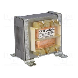 1 pcs x INDEL - TS 20/10 - Transformer: mains, 20VA, 230VAC, 9V, 9V, 7.7V, 7.7V, 1A, 1A, 1A, 1A