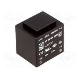 1 pcs x HAHN - BV EI 306 3369 - Transformer: encapsulated, 3VA, 230VAC, 18V, 167mA, PCB, BVEI