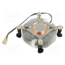 1 pcs x Akasa - AK-CCE-7106HP - Heatsink: extruded, 12VDC, aluminium,copper, 56.9m3/h, H: 29.5mm