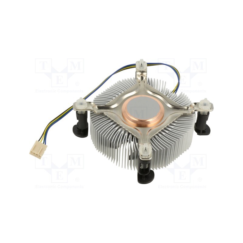 1 pcs x Akasa - AK-CCE-7106HP - Heatsink: extruded, 12VDC, aluminium,copper, 56.9m3/h, H: 29.5mm