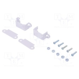 1 set x POLOLU - MINI PLASTIC GEARMOTOR BRACKET PAIR WIDE - Bracket, white, Holder mat: plastic, 2pcs.