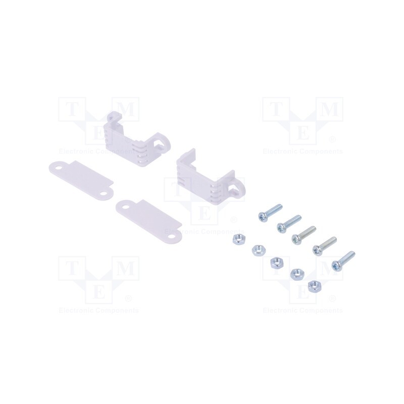 1 set x POLOLU - MINI PLASTIC GEARMOTOR BRACKET PAIR WIDE - Bracket, white, Holder mat: plastic, 2pcs.