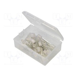 1 set x OPTOSUPPLY - OKLEDT5050TAW - Kit: LED, THT, 5mm, 50pcs, RGB, 3÷15V, plastic box, 7.5÷8mA, 50°