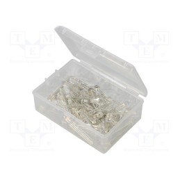 1 set x OPTOSUPPLY - OKLEDT5050TAV - Kit: LED, THT, 5mm, 50pcs, RGB, 3÷15V, plastic box, 7.5÷8mA, 30°