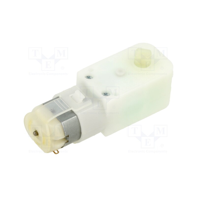 1 pcs x POLOLU - SOLARBOTICS GM9 143:1 GEAR MOTOR 90 DEG. - Motor: DC, with plastic gearbox, 6VDC, 700mA, 78rpm, max.536.7mNm