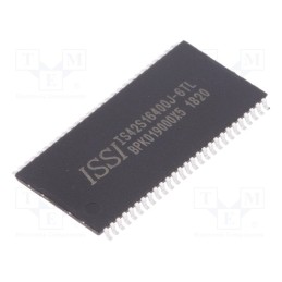 1 pcs x ISSI - IS42S16400J-6TL - IC: DRAM memory, 64MbDRAM, 4Mx16bit, 166MHz, 6ns, TSOP54 II, 0÷70°C