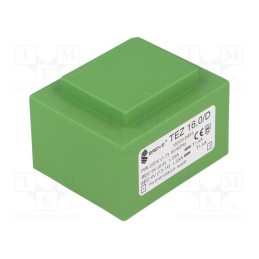 1 pcs x BREVE TUFVASSONS - TEZ16/D230/6-6V - Transformer: encapsulated, 16VA, 230VAC, 6V, 6V, 1333.3mA, 1333.3mA
