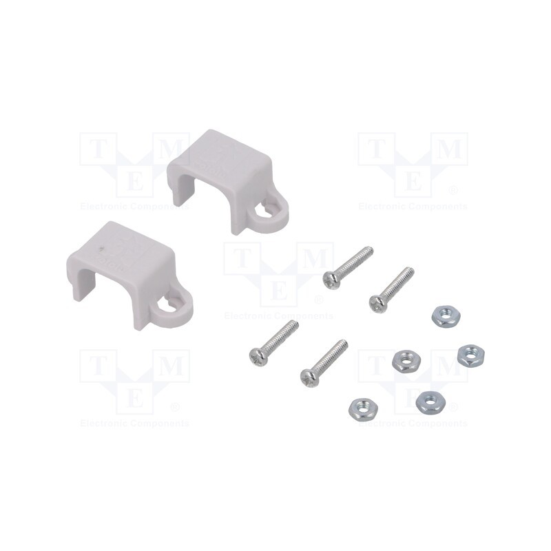 1 set x POLOLU - MICRO METAL GEARMOTOR BRACKET PAIR - WHI - Bracket, white, for micromotors in size 10 x 12 x 24 mm, 2pcs.