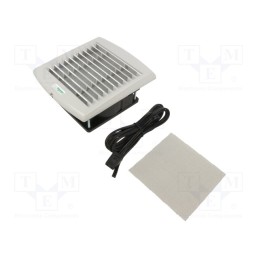 1 pcs x SCHNEIDER ELECTRIC - NSYCVF85M115PF - Fan: AC, axial, 115VAC, 85m3/h, 46dBA, IP54, 170x150x62mm, RAL 7035