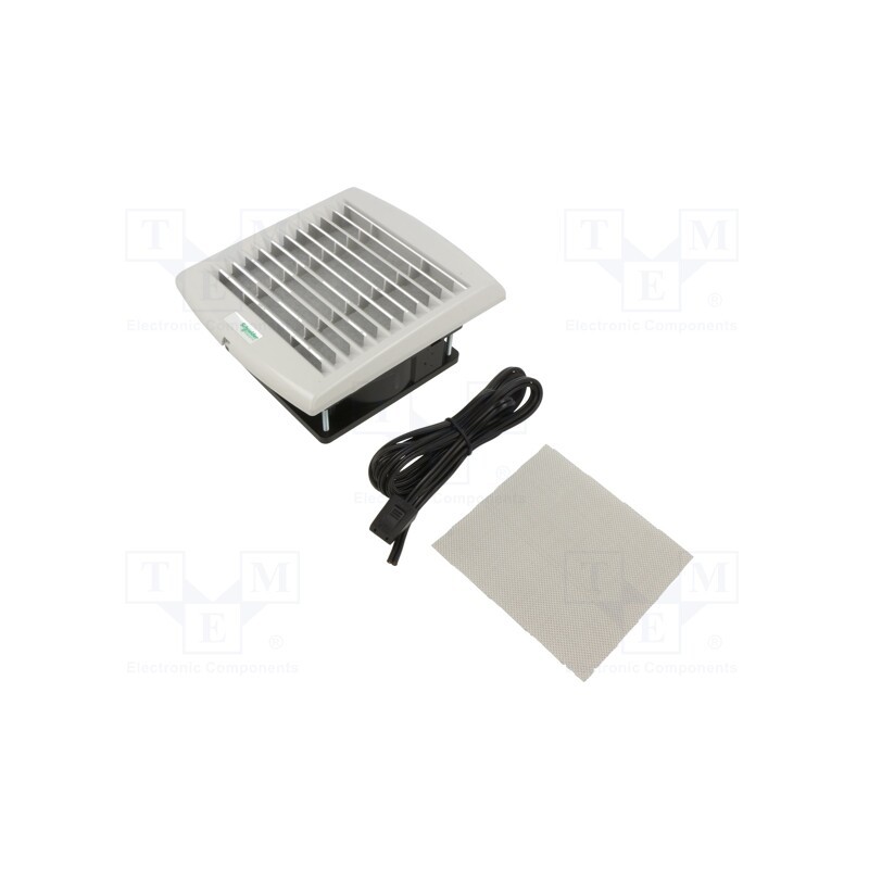 1 pcs x SCHNEIDER ELECTRIC - NSYCVF85M115PF - Fan: AC, axial, 115VAC, 85m3/h, 46dBA, IP54, 170x150x62mm, RAL 7035