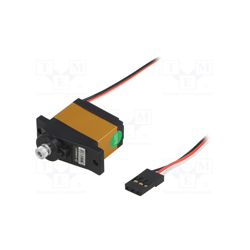 1 pcs x K-POWER - MM0120 - Motor: servo, 4.8÷6VDC, micro, analogue, 22.8x12.3x22mm, metal