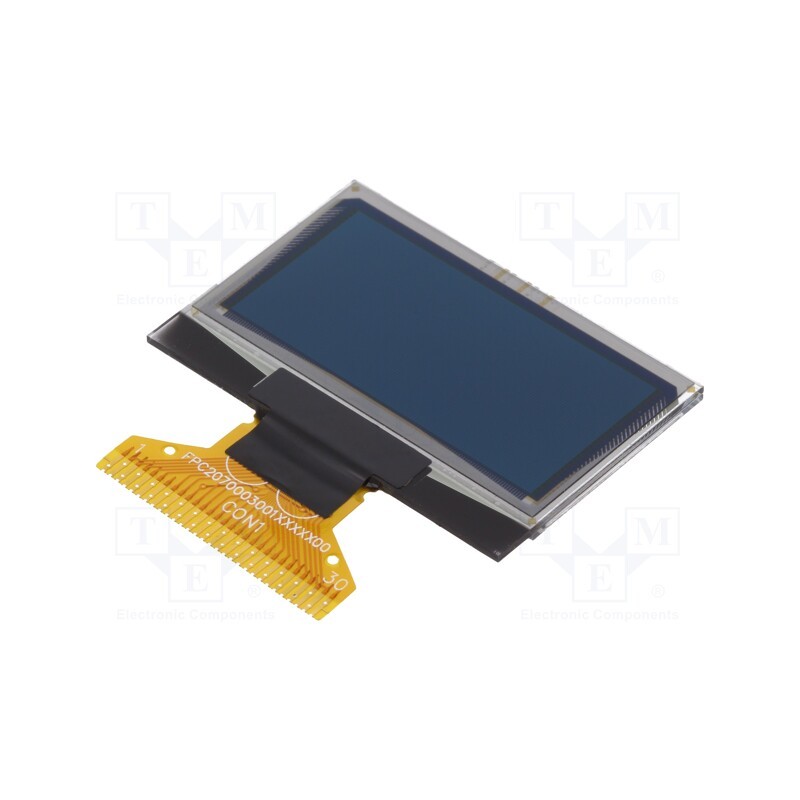 1 pcs x DISPLAY ELEKTRONIK - DEP 128064D-W - Display: OLED, graphical, 1.28', 128x64, Dim: 34.5x23x1.65mm, white