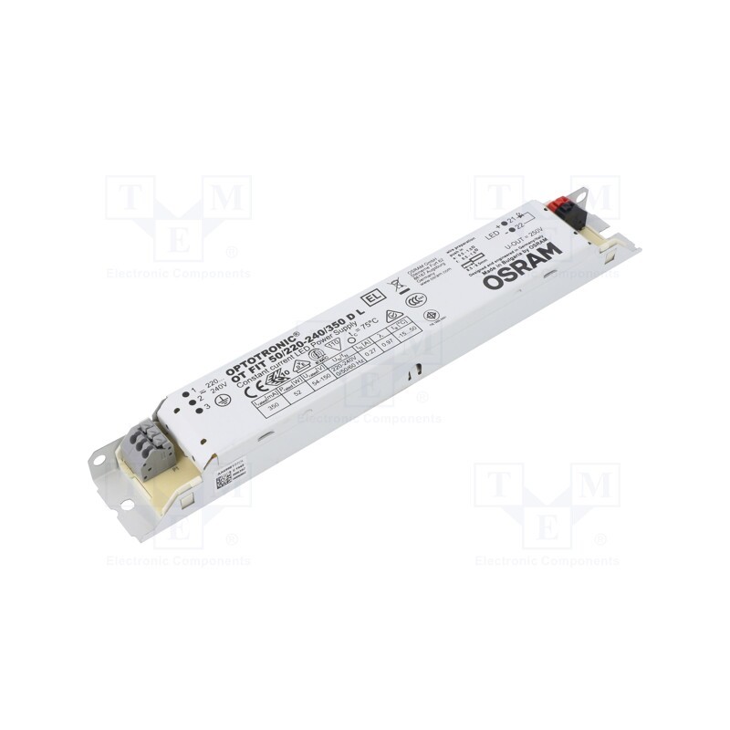1 pcs x ams OSRAM - OT FIT 50/220-240/350 D L - Power supply: switched-mode, LED, 52.5W, 54÷150VDC, 350mA, IP20