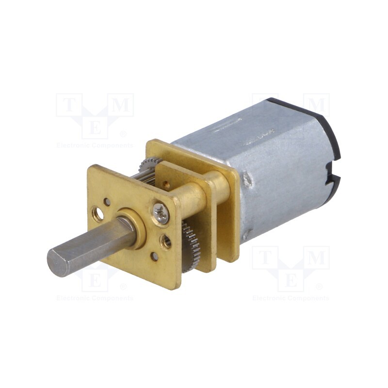 1 pcs x DFROBOT - FIT0302 - Motor: DC, with gearbox, 6VDC, 100mA, Shaft: D spring, 500rpm, 30: 1