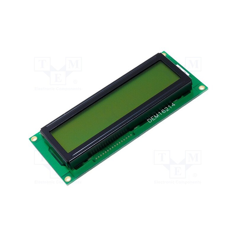 1 pcs x DISPLAY ELEKTRONIK - DEM 16214 SYH-LY - Display: LCD, alphanumeric, STN Positive, 16x2, 100x42x8.5mm, LED