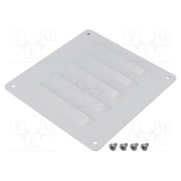 1 pcs x SCHNEIDER ELECTRIC - NSYCAG130X110LM - Guard, steel, Cutout: 110x130mm, IP23, Body dim: 160x160mm