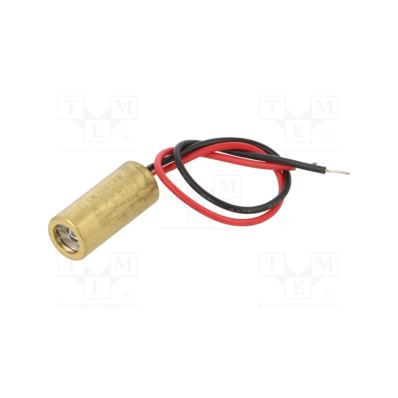 1 pcs x PICOTRONIC - 70104004 - Module: laser, 5mW, red, cross, 650nm, 3÷12VDC, 10÷30mA, 45°