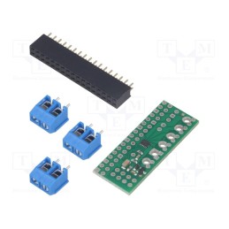 1 pcs x POLOLU - DRV8835 FOR RASPBERRY PI B+ - DC-motor driver, DRV8835, 250kHz, PWM, 1.2A, Uin mot: 2÷11V, Ch: 2