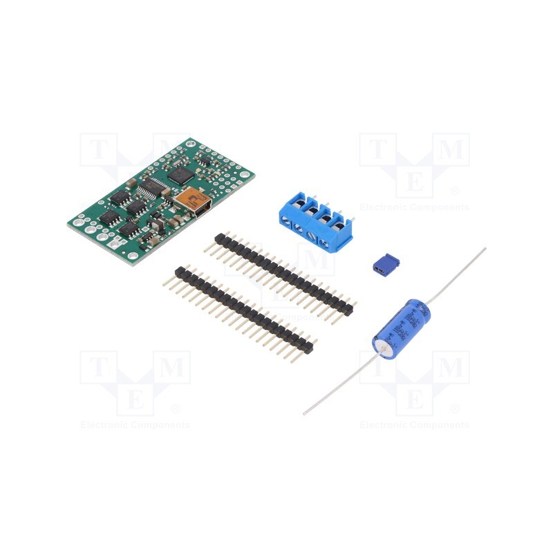 1 pcs x POLOLU - SIMPLE HIGH-POWER MOTOR CONTROLLER 24V12 - DC-motor driver, 21.77kHz, analog,RC,TTL,USB, 12A, Uin log: 3.3V