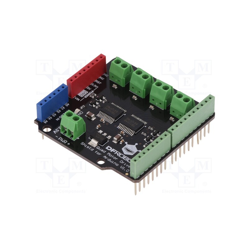 1 pcs x DFROBOT - DRI0039 - DC-motor driver, TB6612FNG, 32kHz, PWM,TTL, 1A, Uin mot: 2.5÷13.5V