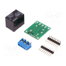 1 pcs x POLOLU - SPDT RELAY CARRIER WITH 12VDC RELAY (PAR - Module: relay, Ch: 1, 12VDC, max.250VAC, 10A, Uswitch: max.125VDC
