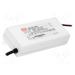 1 pcs x MEAN WELL - PCD-40-700B - Power supply: switched-mode, LED, 39.9W, 34÷57VDC, 700mA, IP42
