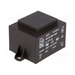 1 pcs x HAHN - BV EI 482 1244 - Transformer: encapsulated, 12VA, 230VAC, 24V, 500mA, PCB, BVEI