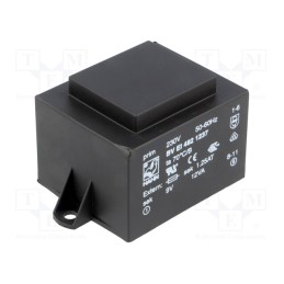 1 pcs x HAHN - BV EI 482 1237 - Transformer: encapsulated, 12VA, 230VAC, 9V, 1333mA, PCB, BVEI