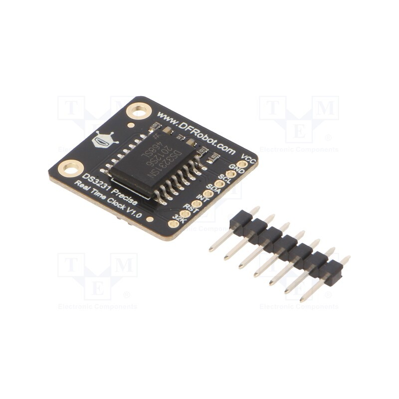 1 pcs x DFROBOT - DFR0819 - Module: RTC, DS3231, I2C, 22.5x21mm, Size: CR1220