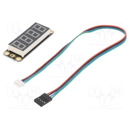 1 pcs x DFROBOT - DFR0645-R - Display: LED, No.char: 4, red, 67x22mm, 5VDC, Interface: I2C, Gravity