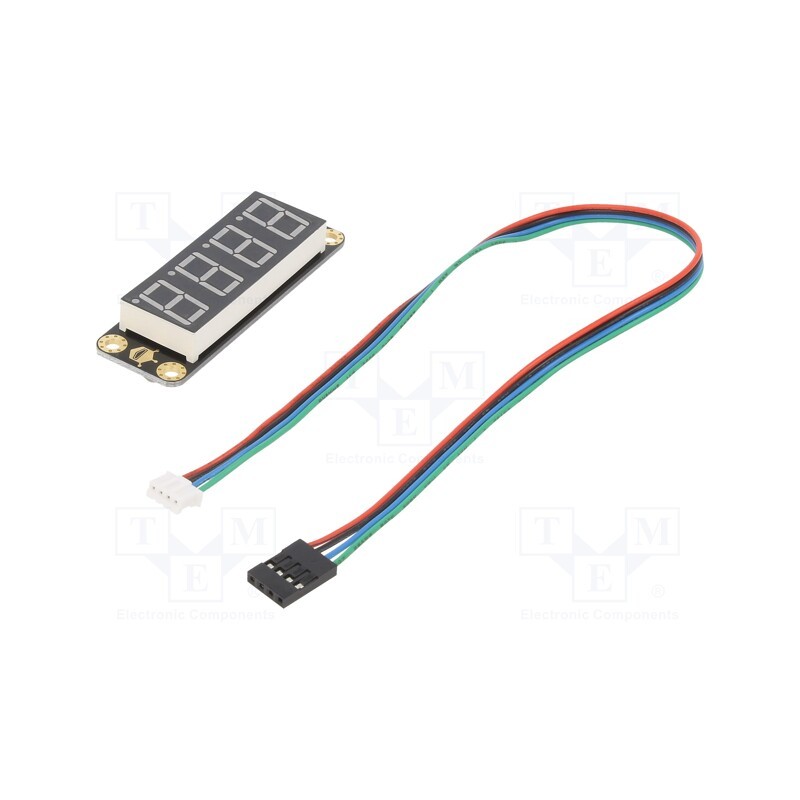 1 pcs x DFROBOT - DFR0645-R - Display: LED, No.char: 4, red, 67x22mm, 5VDC, Interface: I2C, Gravity