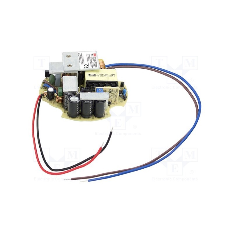 1 pcs x MEAN WELL - HBG-60-1400P - Power supply: switched-mode, LED, 60.2W, 28÷43VDC, 1400mA, IP00