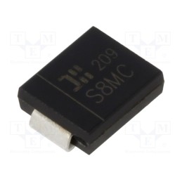 3 pcs x DIODES INCORPORATED - S8MC-13 - Diode: rectifying, SMD, 1kV, 8A, SMC, Ufmax: 0.985V, Ifsm: 200A