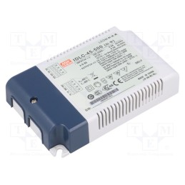 1 pcs x MEAN WELL - IDLC-45-500 - Power supply: switched-mode, LED, 45W, 54÷90VDC, 500mA, 90÷295VAC