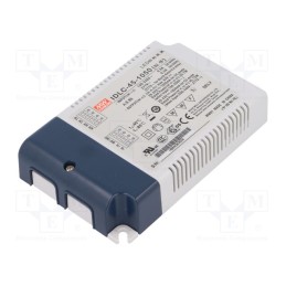 1 pcs x MEAN WELL - IDLC-45-1050 - Power supply: switched-mode, LED, 45W, 26÷43VDC, 1050mA, 90÷295VAC