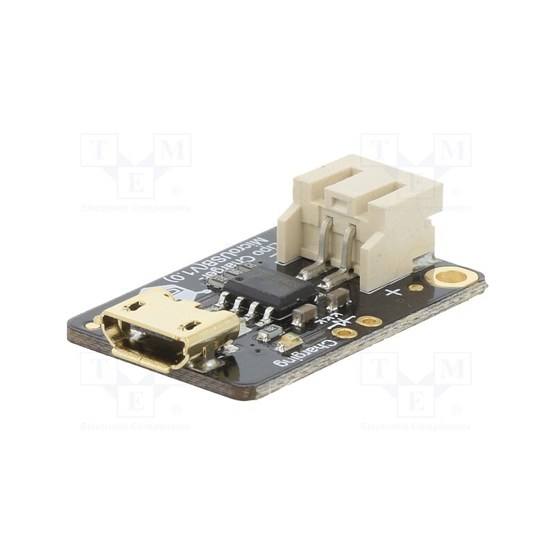 1 pcs x DFROBOT - DFR0667 - Module: Li-Po/Li-Ion charger, 5VDC, USB micro, TP4056X, 500mA