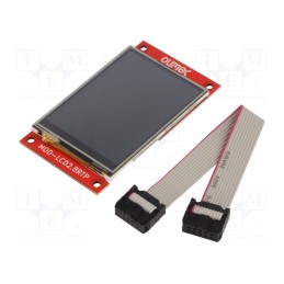 1 pcs x OLIMEX - MOD-LCD2.8RTP - Display: TFT, 2.8', 240x320, Illumin: LED, Dim: 50x69.2x3.4mm, RGB