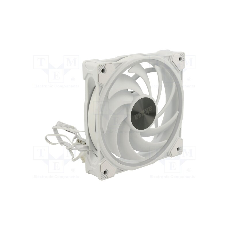 1 pcs x Akasa - AK-FN108-WH - Fan: DC, axial, 12VDC, 120x120x25mm, 31.8dBA, HDB, 500÷2000rpm