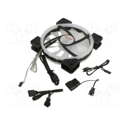 1 pcs x Akasa - AK-FN103 - Fan: DC, axial, 12VDC, 140x140x25mm, 21.2dBA, ball bearing, 1200rpm