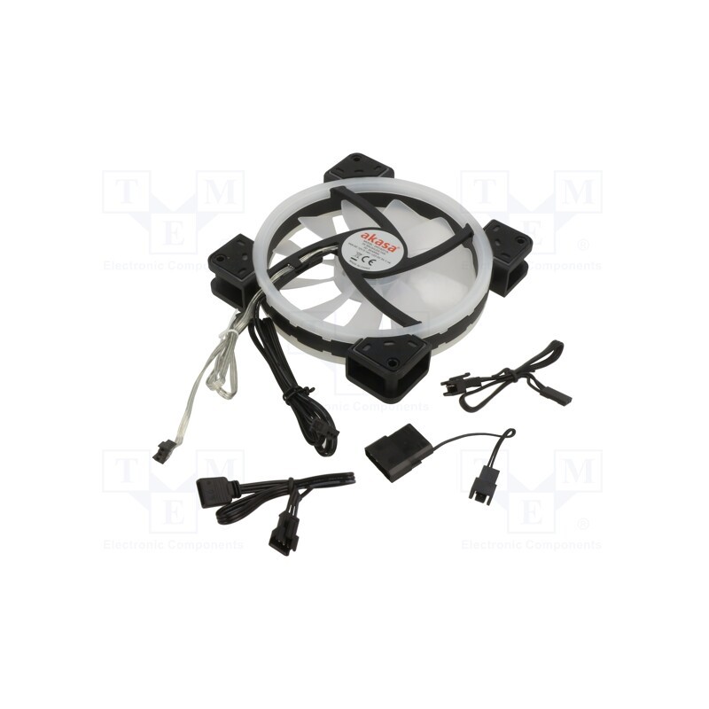 1 pcs x Akasa - AK-FN103 - Fan: DC, axial, 12VDC, 140x140x25mm, 21.2dBA, ball bearing, 1200rpm