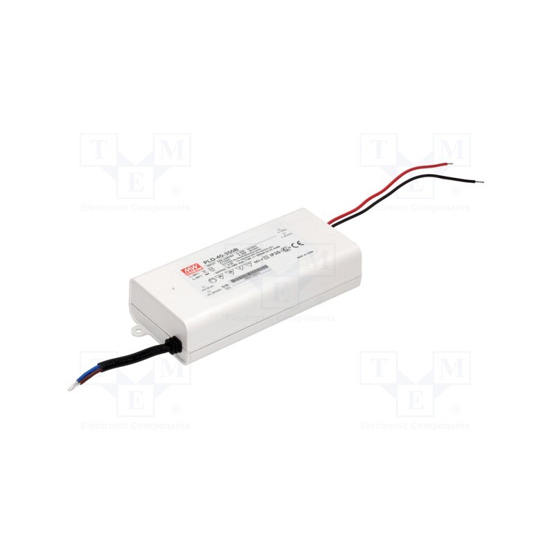 1 pcs x MEAN WELL - PLD-40-1750B - Power supply: switched-mode, LED, 40.25W, 13÷23VDC, 1750mA, IP30